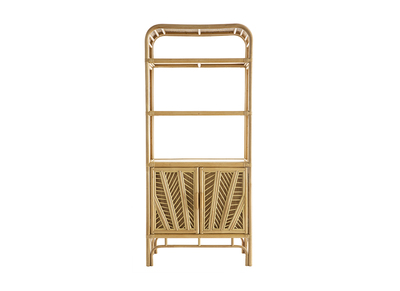 Biblioth&egrave;que vintage en rotin naturel L80 cm GALON