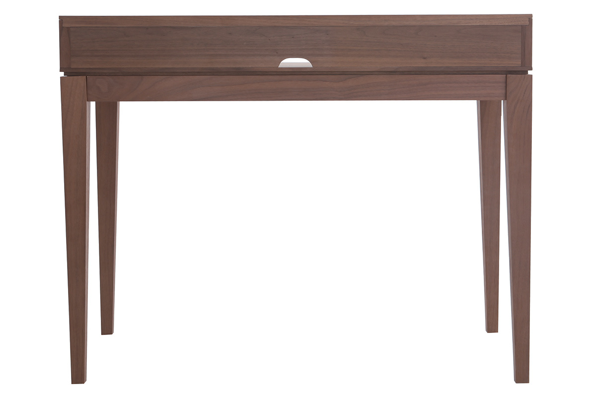 Bureau avec rangements bois fonc� noyer L110 cm SEKRET