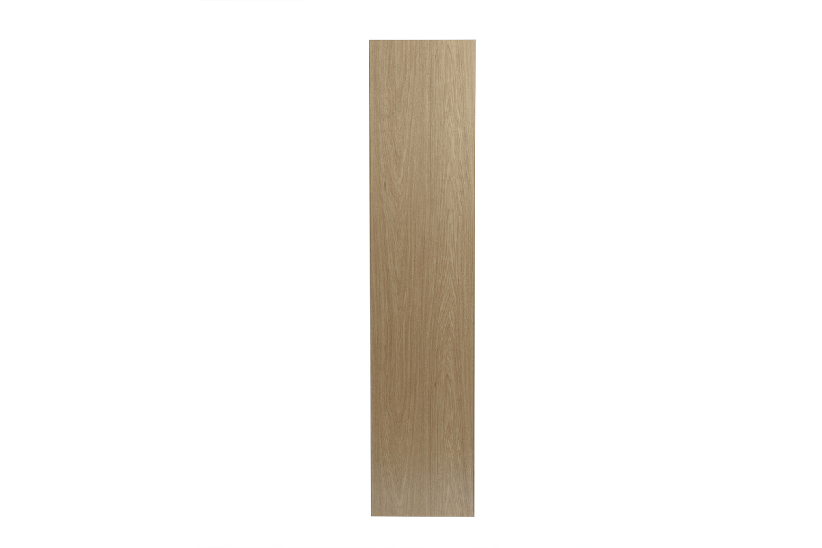 Bureau biblioth�que WISSEM en bois clair ch�ne avec rangements L115 cm.