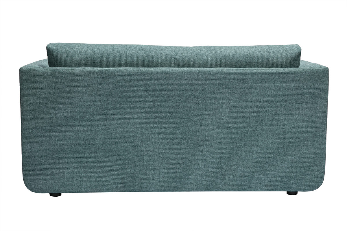 Canap� convertible 2 places en tissu vert de gris LEON
