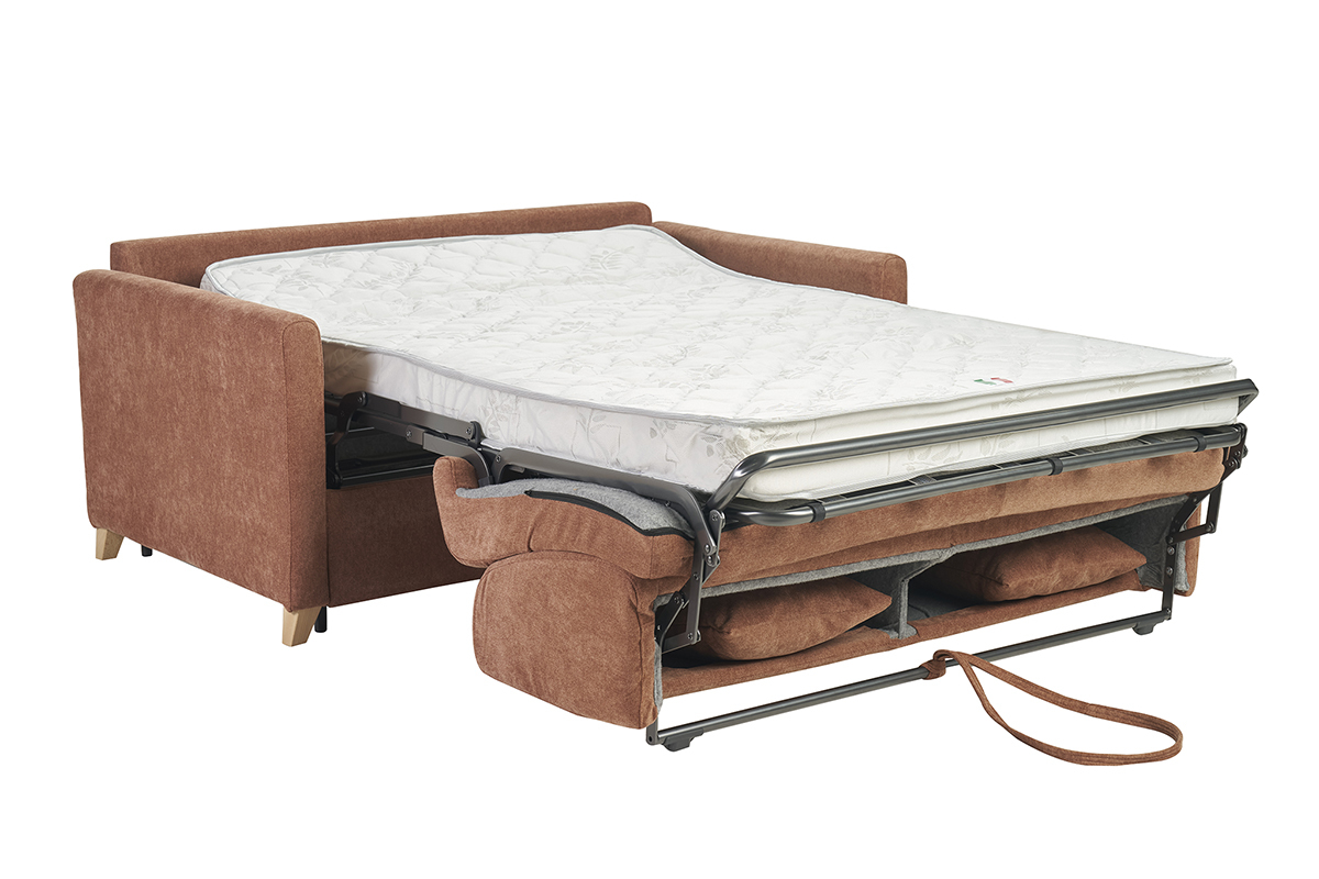 Canap� convertible SKANDY d�pli� avec matelas en vue 3/4