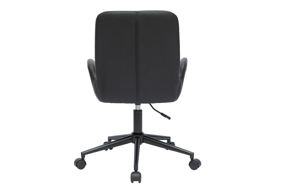 Chaise de bureau � roulettes noire ALBAN