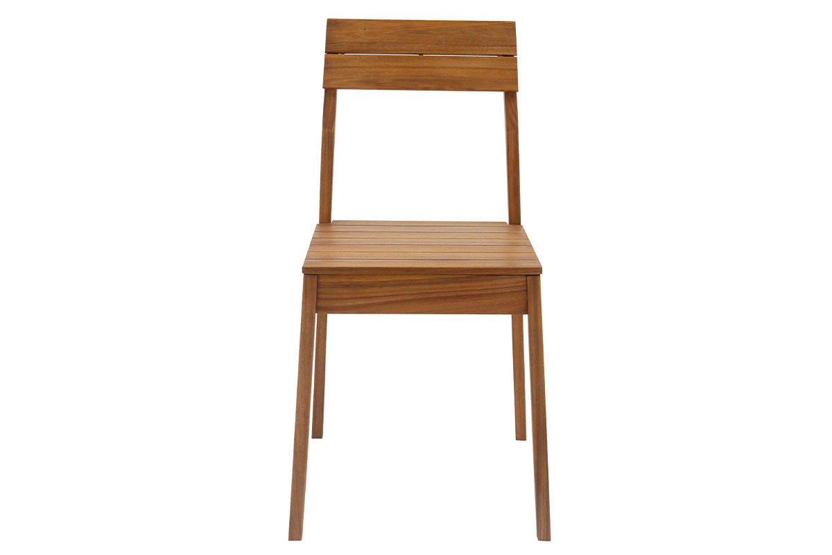 Chaises de jardin en acacia massif (lot de 2) CANOPEEsss