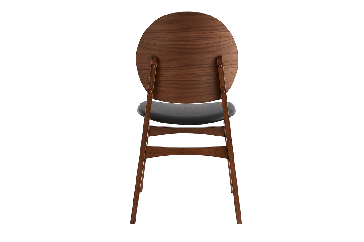 Chaises noires et bois fonc� (lot de 2) ELTON