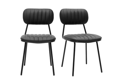 Chaises vintages noires (lot de 2) GALWAY