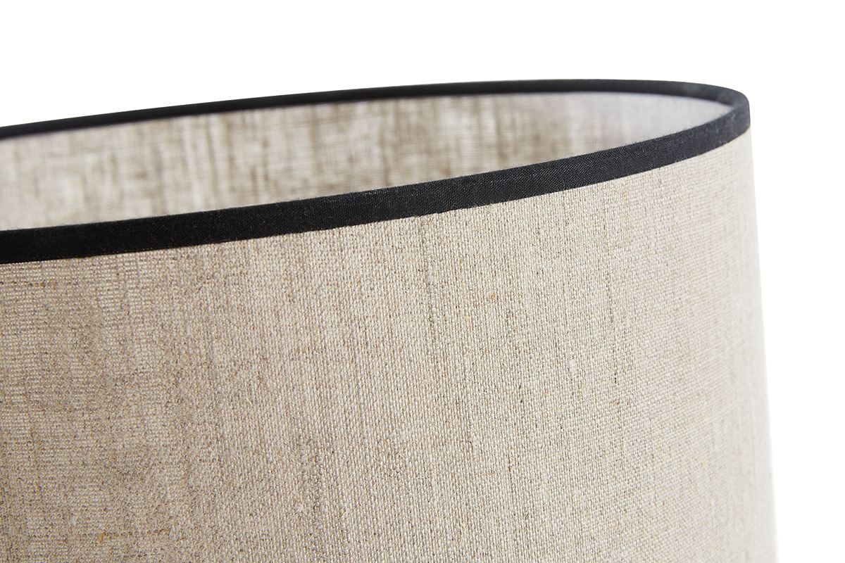 Lampe � poser design en lin et coton noir H36 cm SLOT