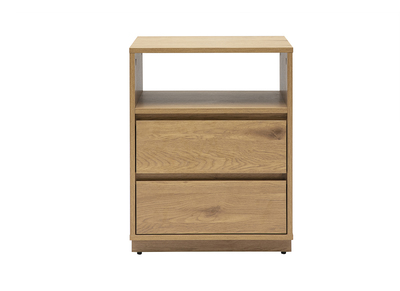 Meuble de rangement avec tiroirs finition bois clair ch&ecirc;ne L50 cm SEVILLE