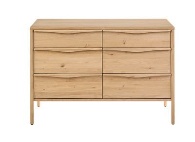 Meuble de salle de bain en bois ch&ecirc;ne massif L120 cm MARIN
