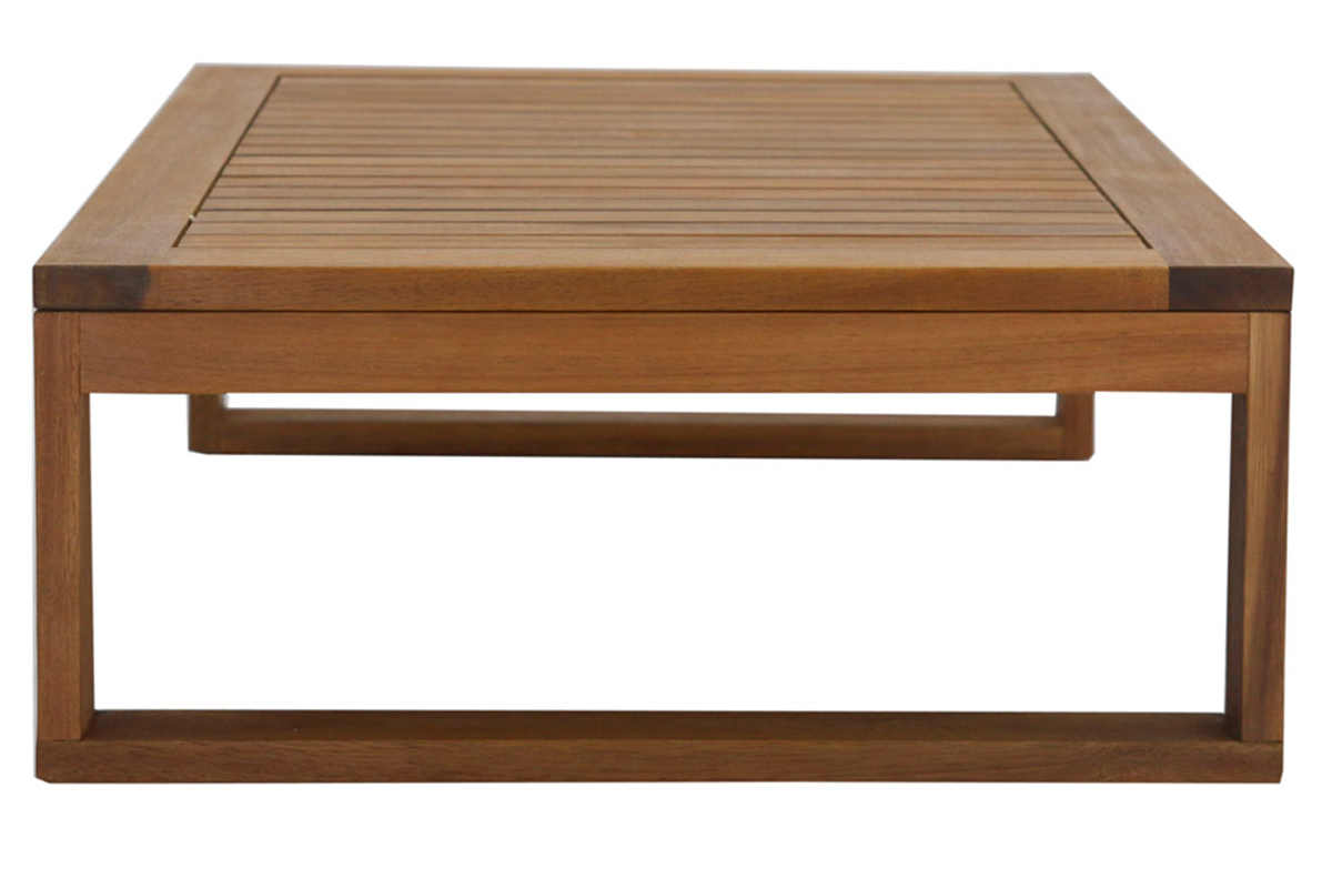 Salon de jardin d'angle 6-8 places en bois massif avec coussins d�houssables beige naturel SALSA