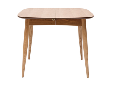 Table &agrave; manger extensible carr&eacute;e en bois clair L90-130 cm NORDECO