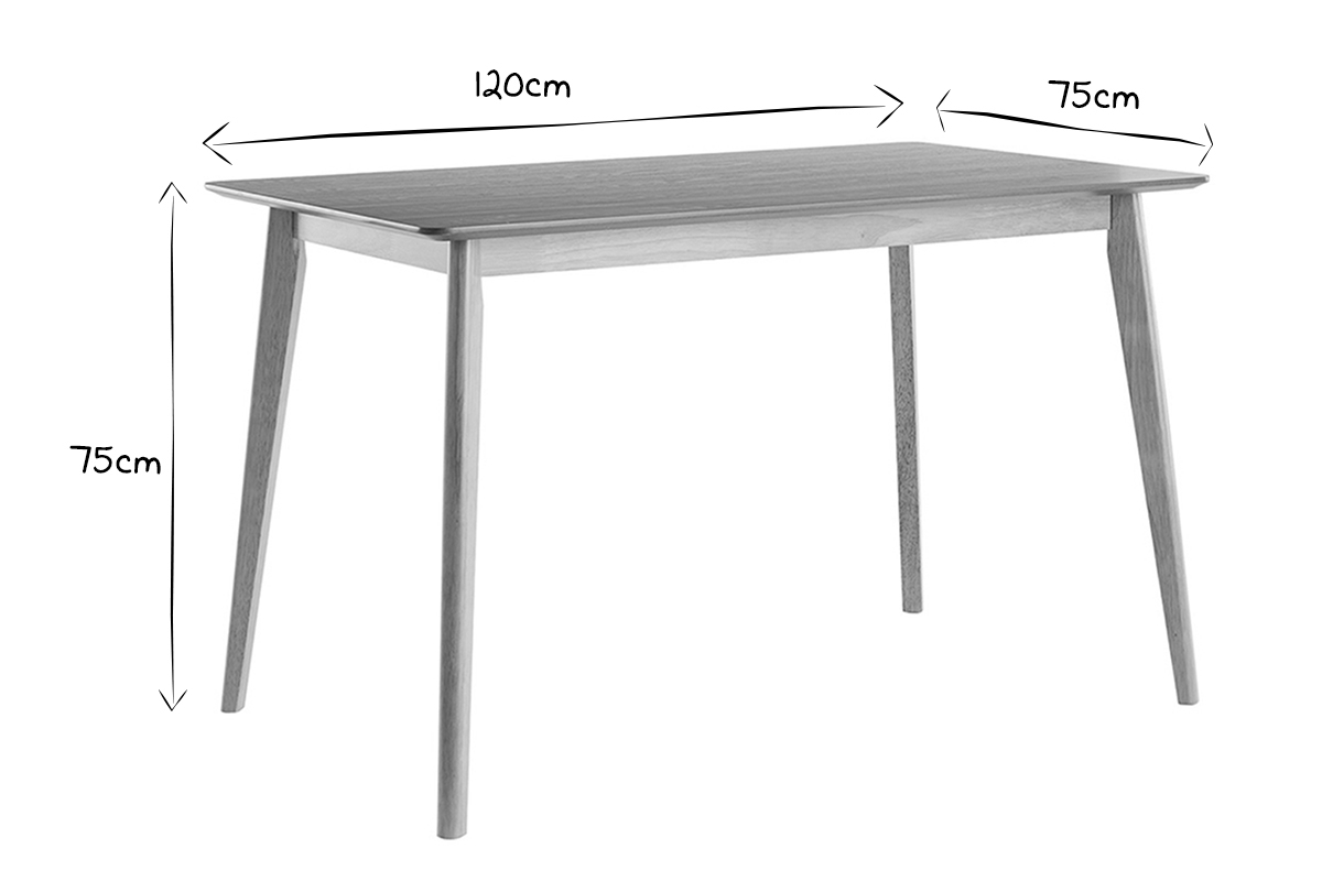 Table � manger scandinave finition fr�ne L120 cm ELION
