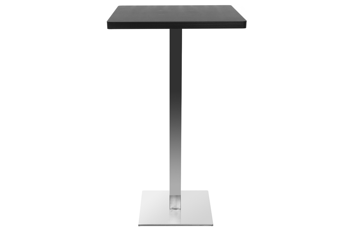 Table de bar design carr�e noire L60 cm JORY