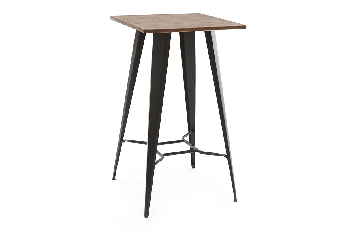 Table de bar m�tal noir L60 cm HOCKER