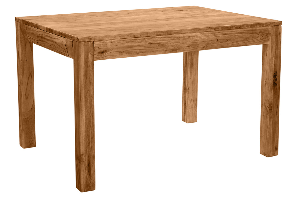Table extensible rallonges int�gr�es rectangulaire en bois massif L120-210 cm BALTO