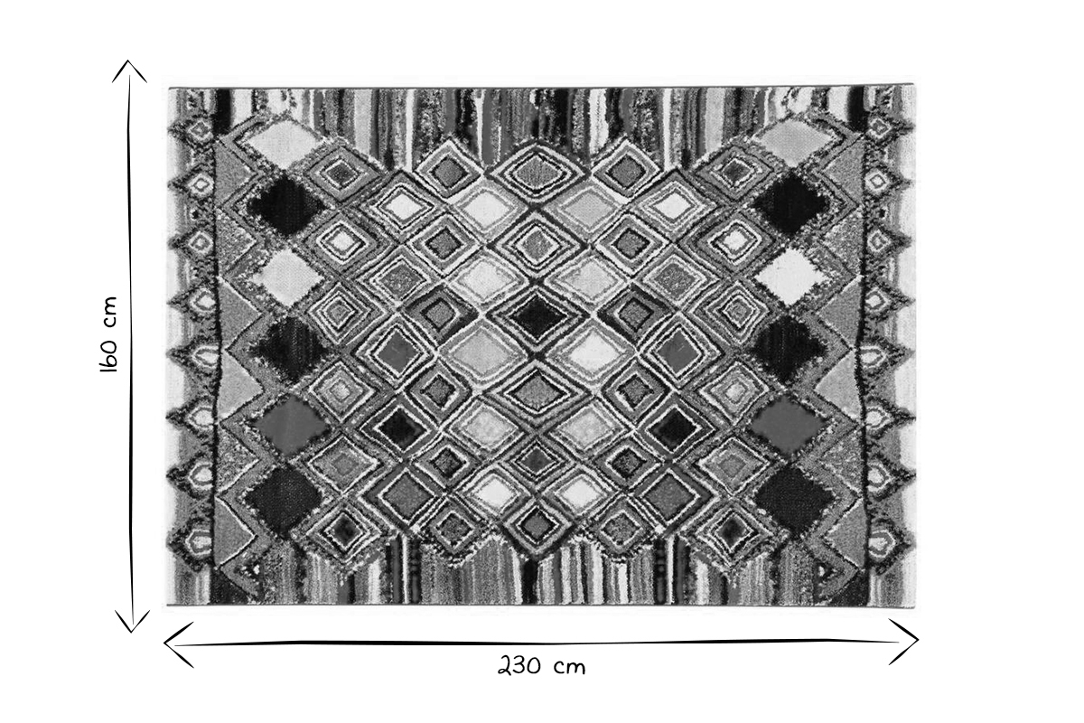 Tapis � motifs multicolore 160 x 230 cm HOLI