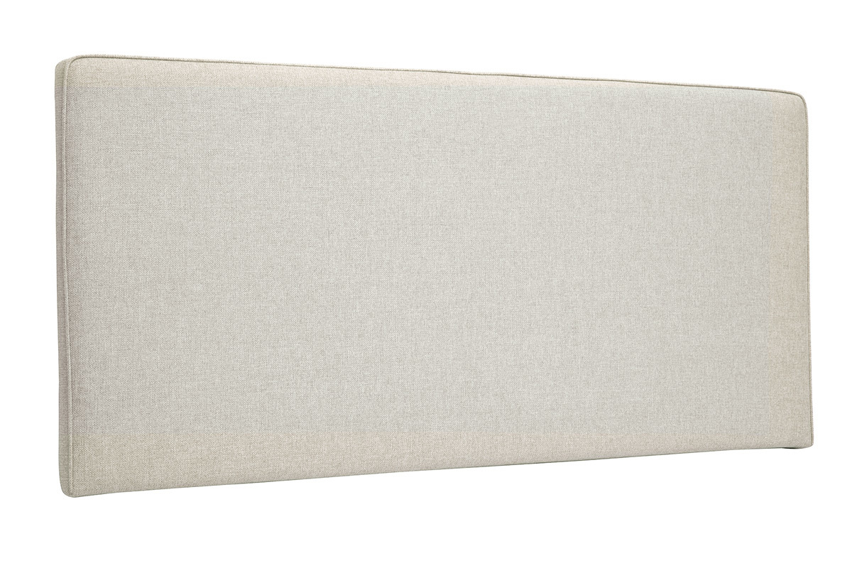 T�te de lit � suspendre en tissu beige L160 cm LILY