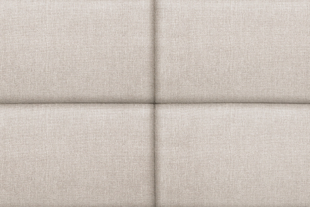 T�te de lit moderne en tissu beige naturel L160 cm ANATOLE